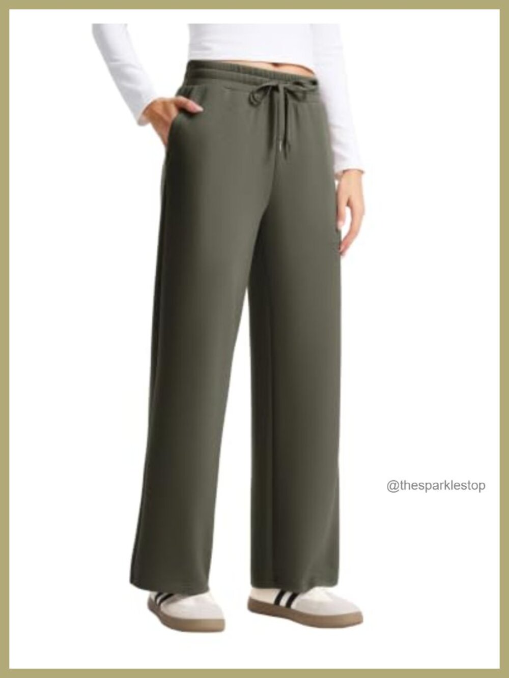 Wide Leg Sweatpants Rayon Air Layer Drawstring Lounge Pants